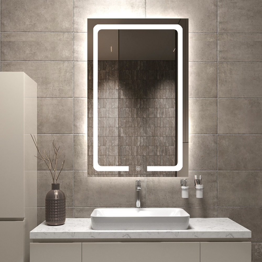 Illuminated LED Bathroom Mirror with Safety Explosion-Proof Film