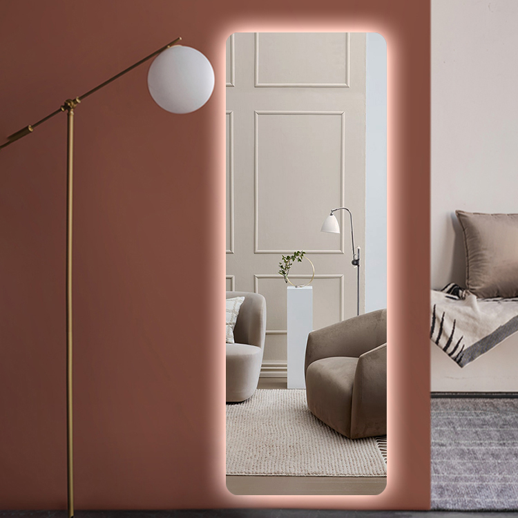 Frameless Rectangular LED Bathroom Mirror with Lights, Anti-Fog Wall-Mounted Vanity Mirror