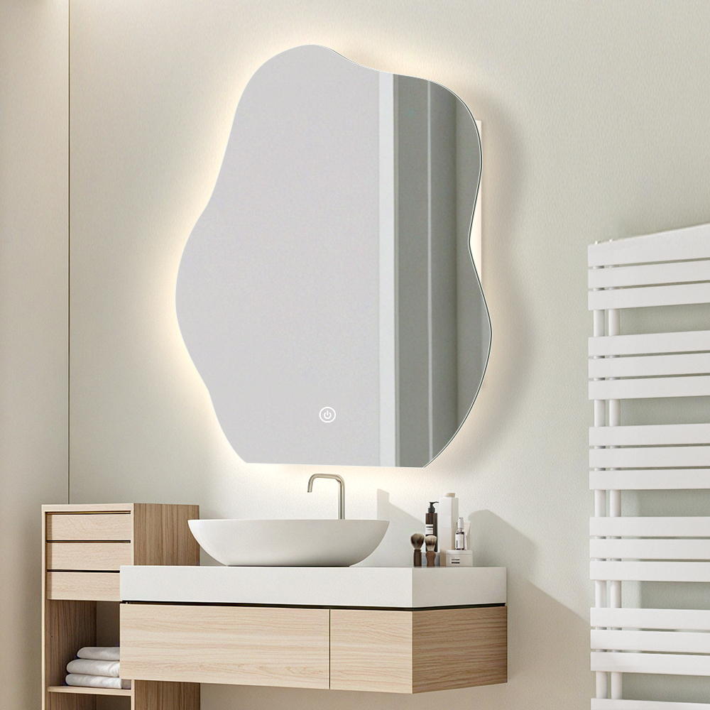 Wholesale Irregular Led Bathroom Mirror Cabinet with Particle Board